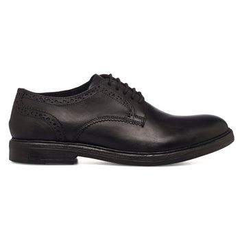 Stringate nere in pelle da uomo con dettagli brogue La Cuoieria, Uomo, SKU m121000267, Immagine 0